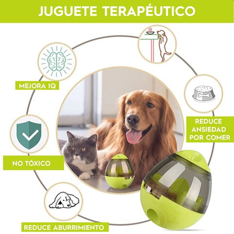 Bola Dispensadora de Premios — Juguete Anti-Aburrimiento para Perros