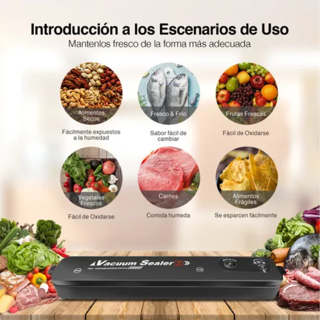 Usos: alimentos secos, frescos, frutas, verduras, carnes y comida preparada