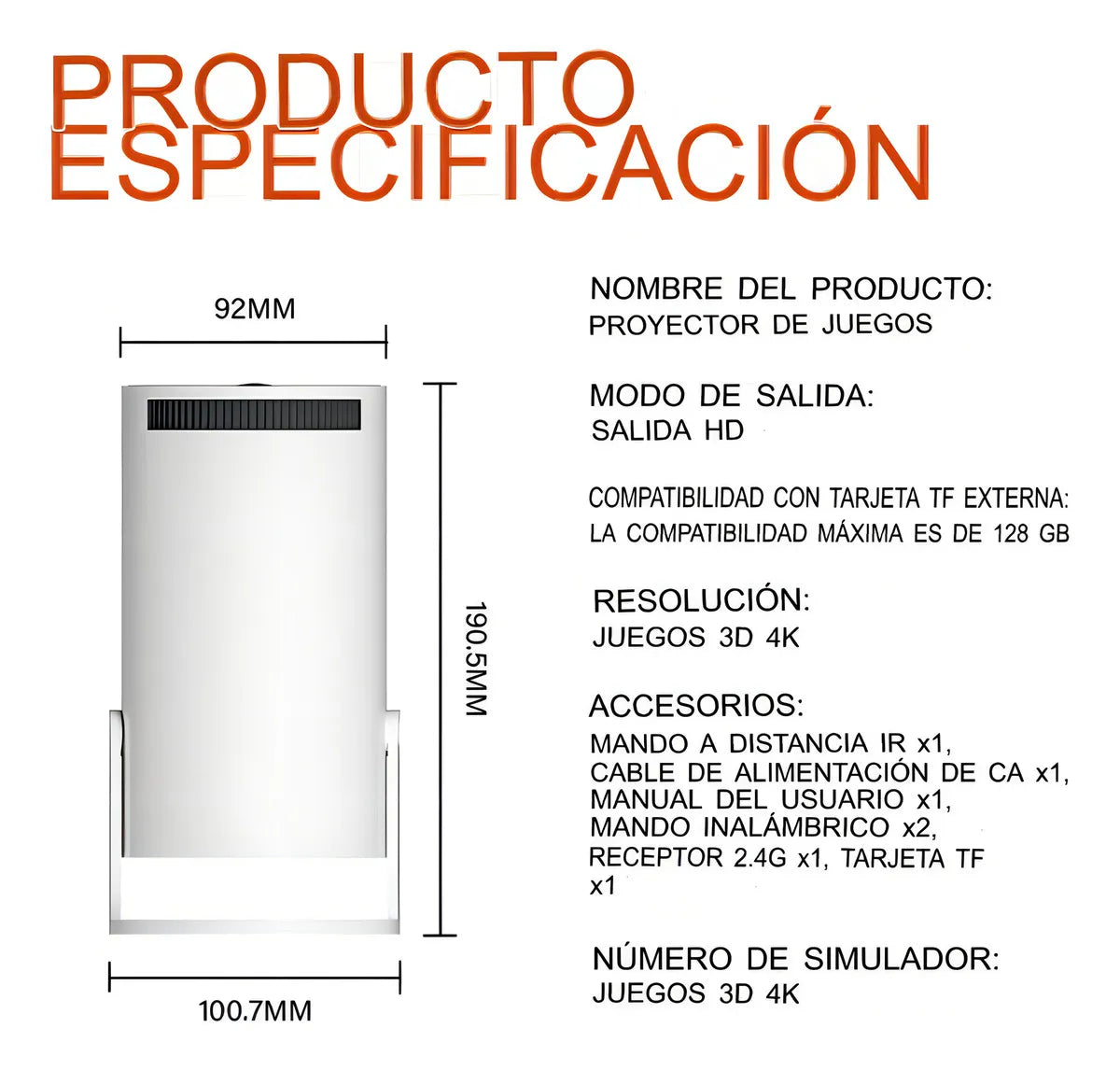 Mini proyector cine en casa wifi