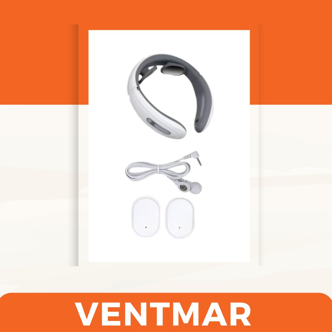 Masajeador cervical EMS con calor y electrodos