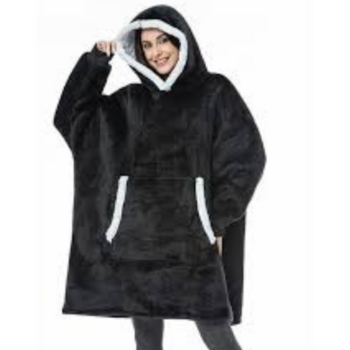 Abrigo Polar con Mangas y Bolsillo