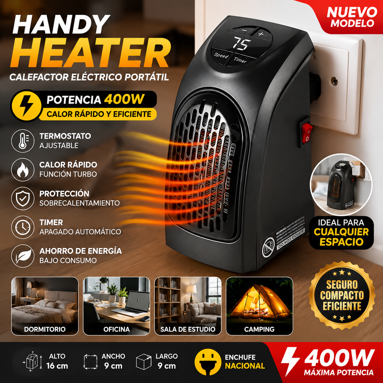 Calefactor Handy Heater 400W