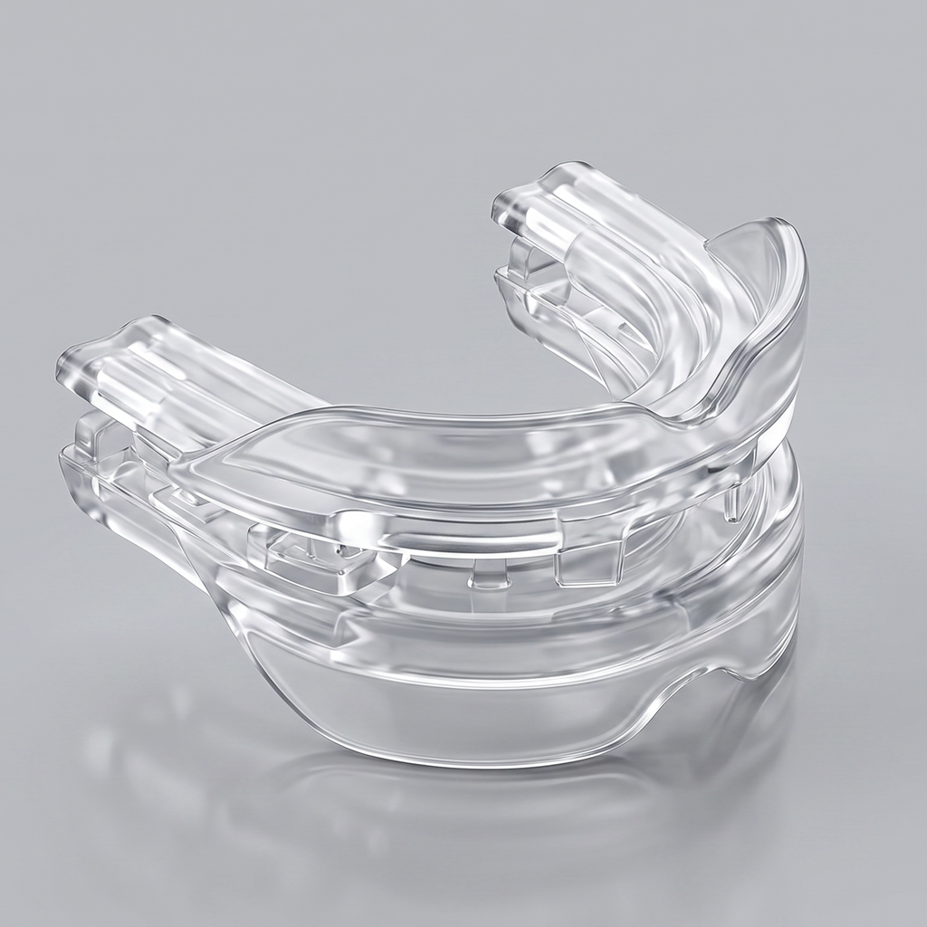 Dispositivo antirronquidos ajustable de silicona transparente