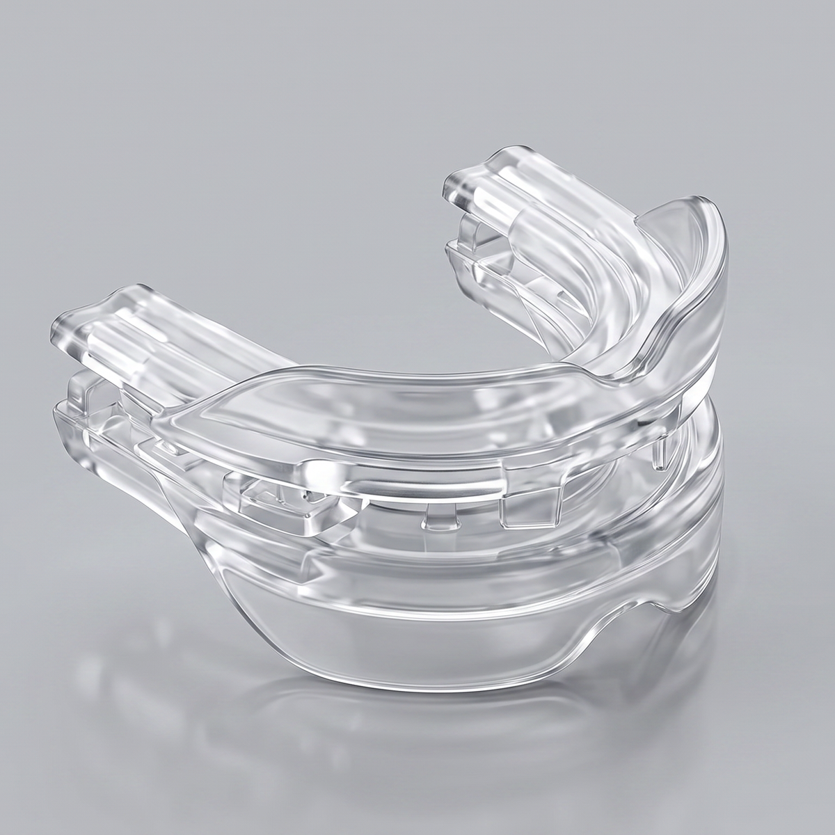 Dispositivo antirronquidos ajustable de silicona transparente