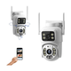 Cámara de Seguridad WiFi Exterior 360° Doble Lente — Visión Nocturna a Color