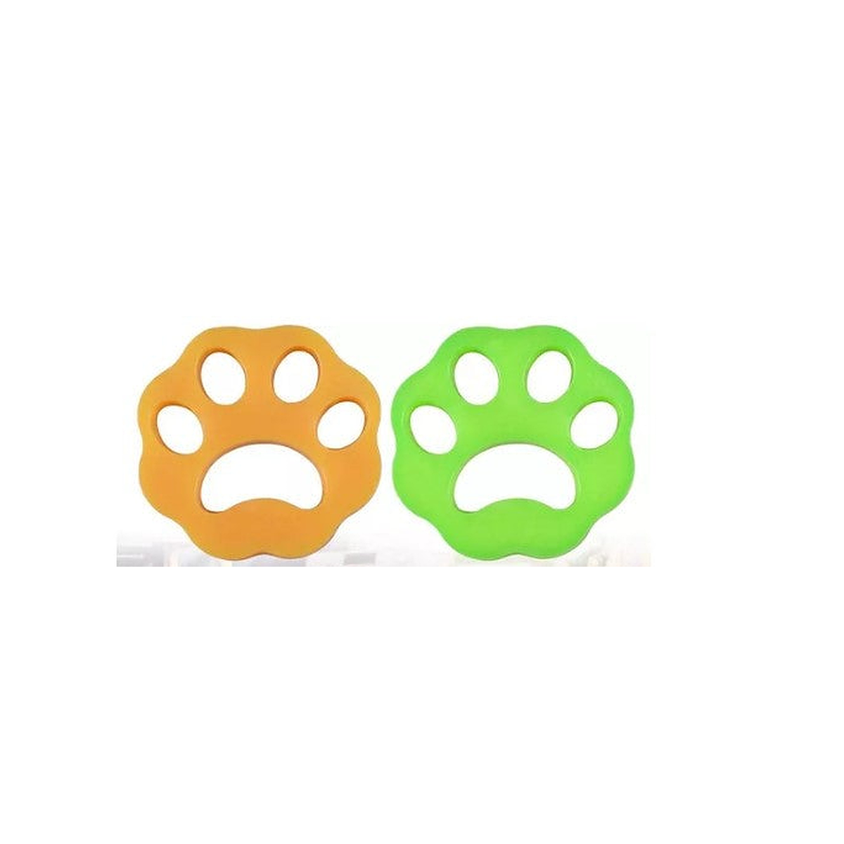 Removedor de pelos de mascota para lavadora, dos piezas de silicona con forma de pata